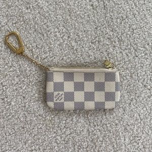 LOUIS VUITTON Damier Azur Key Purse